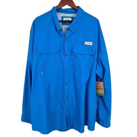 Magellan Outdoors Other - NEW Magellan Outdoors Mens 3XL Angler Fit Blue Fishing Shirt Top Outdoors